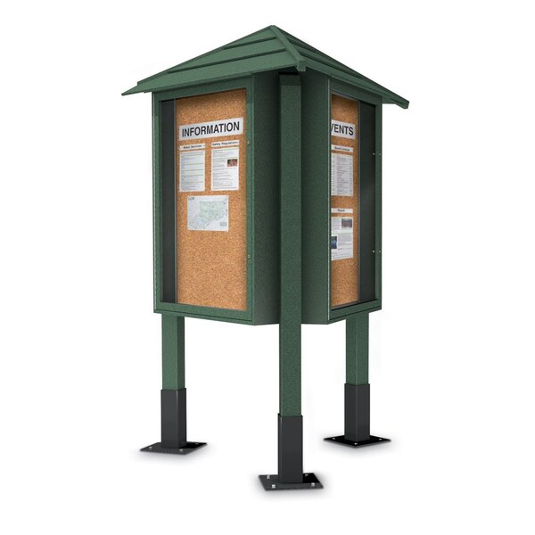 Sliding Door Indoor Enclosed Corkboard, 7